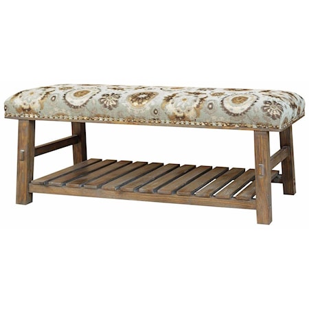 Hillcrest Rustic Frame & Pattern Bench